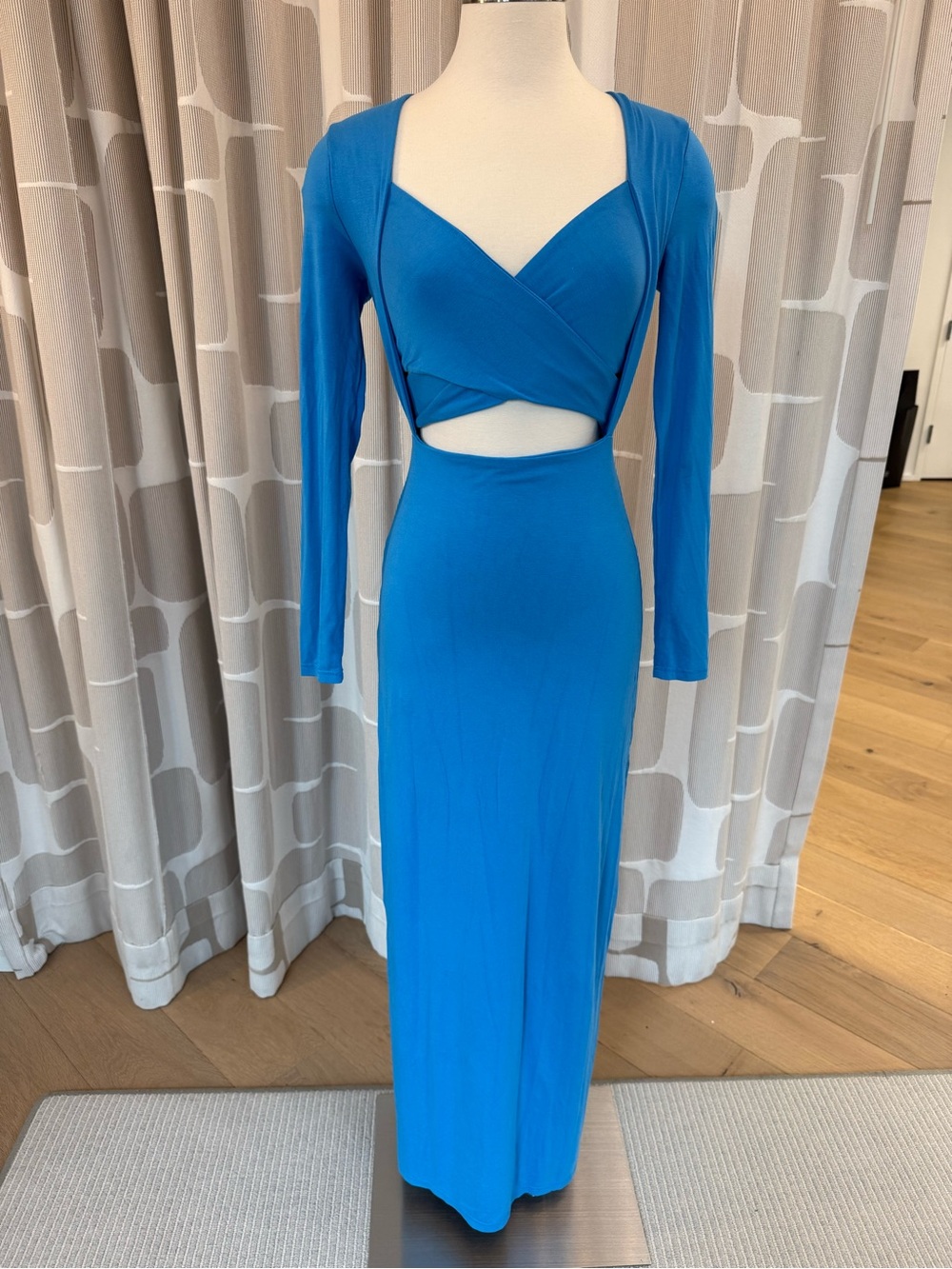 NWT Lover Raelyn Cross Front Electric Blue Maxi Dress